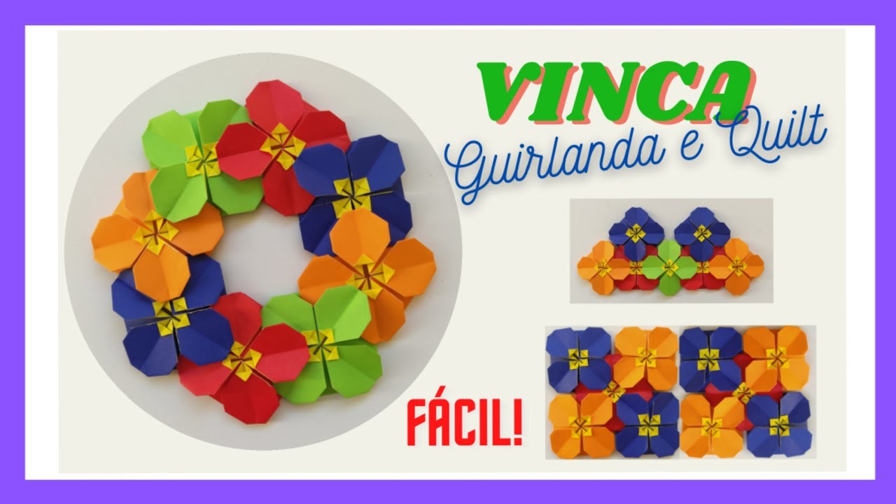 Guirlanda e quilt de origami! Um módulo, várias possibilidades! [Fácil]