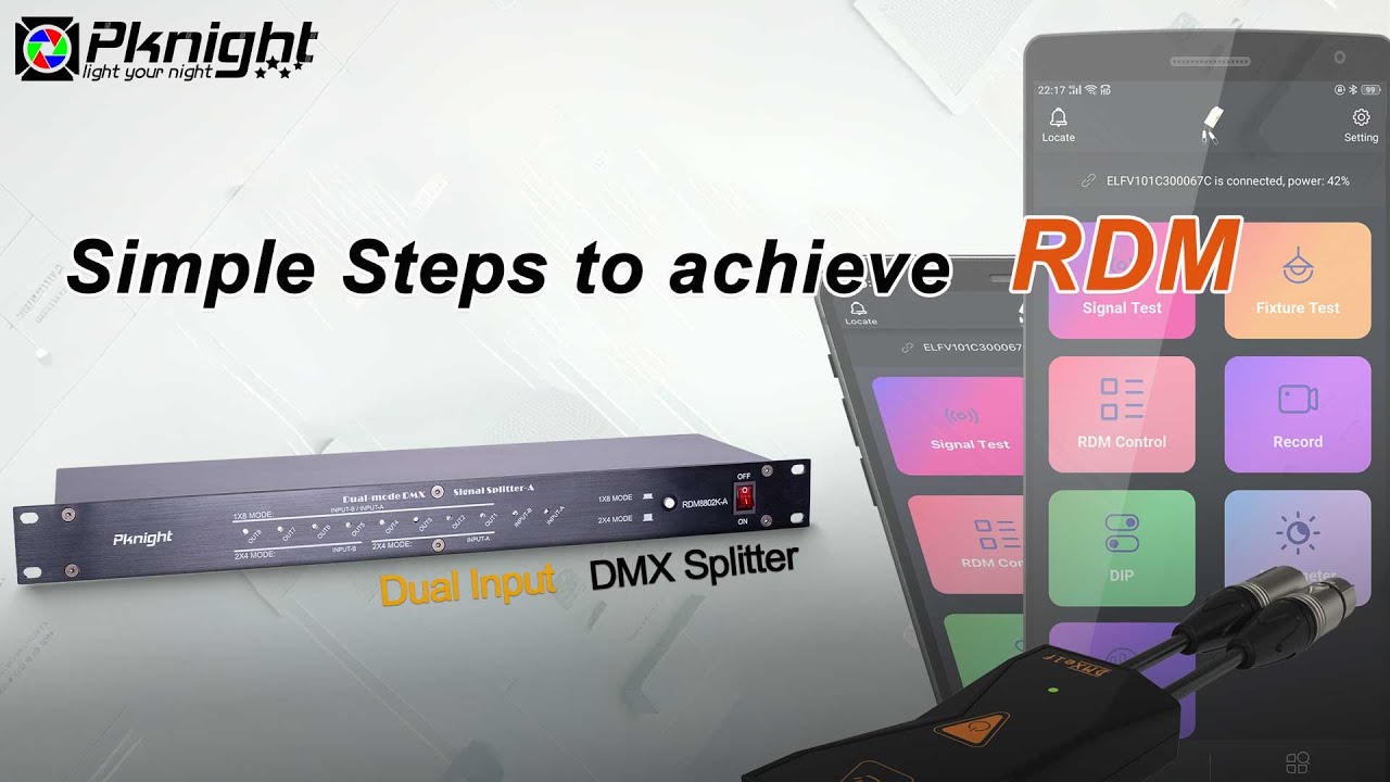 8-Port RDM DMX Splitter & DMXelf Tutorial for RDM Control