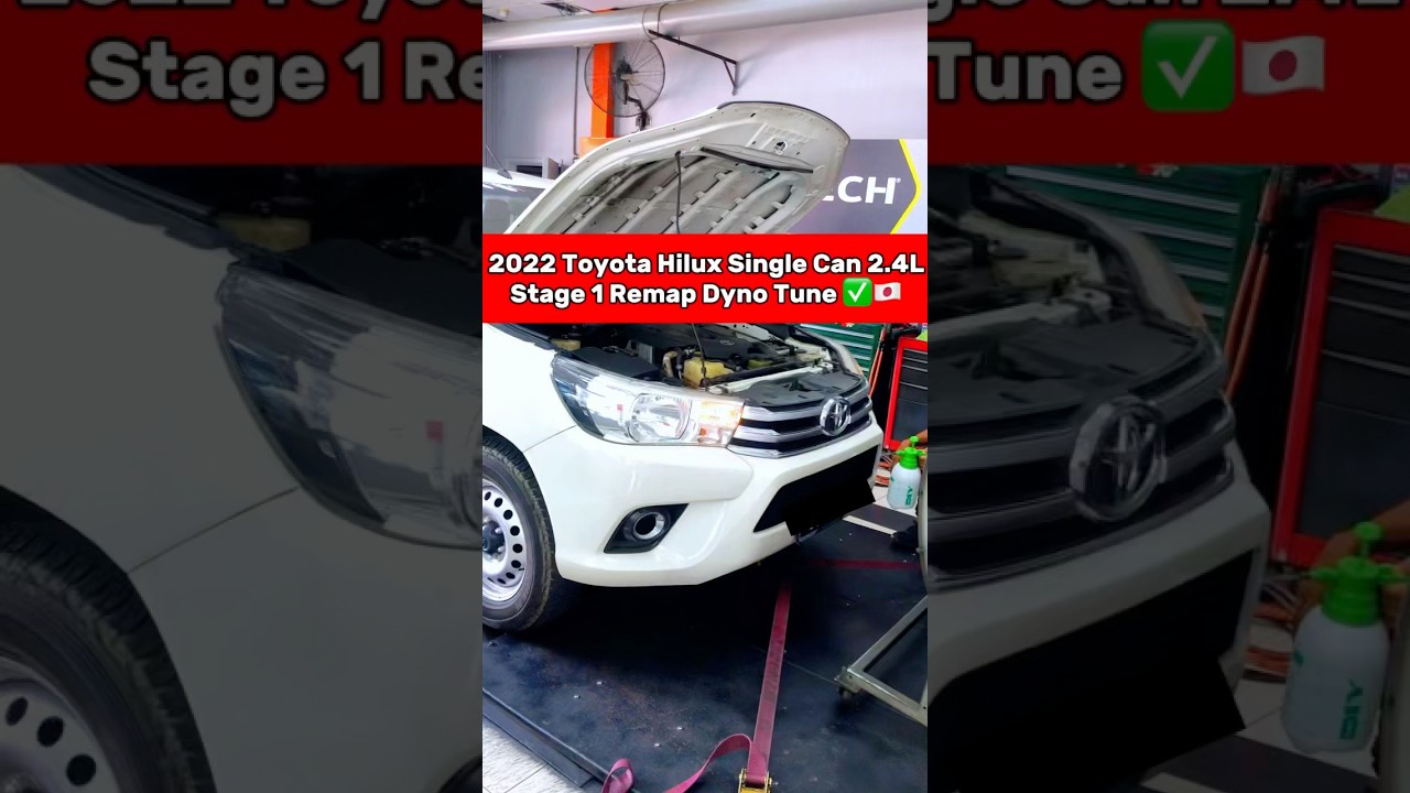 2022 Toyota Hilux Single Cab 2.4 Tune Stage 1 WHP: 171HP 467TQ www.emptune.com www.jcracing.com.my