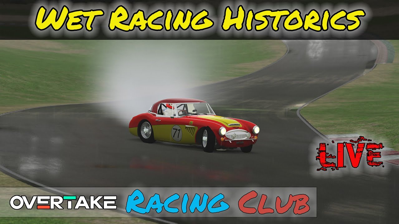 Wet Historic Racing at Pau Arnos - Overtake Club Racing - rFactor 2