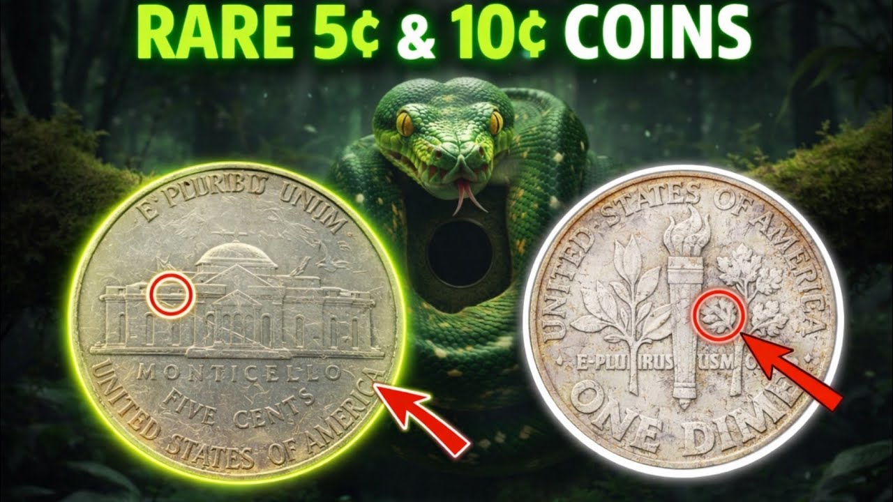 US Coin Alert! Identifying Valuable Roosevelt Dimes & Jefferson Nickels (Big Profits)