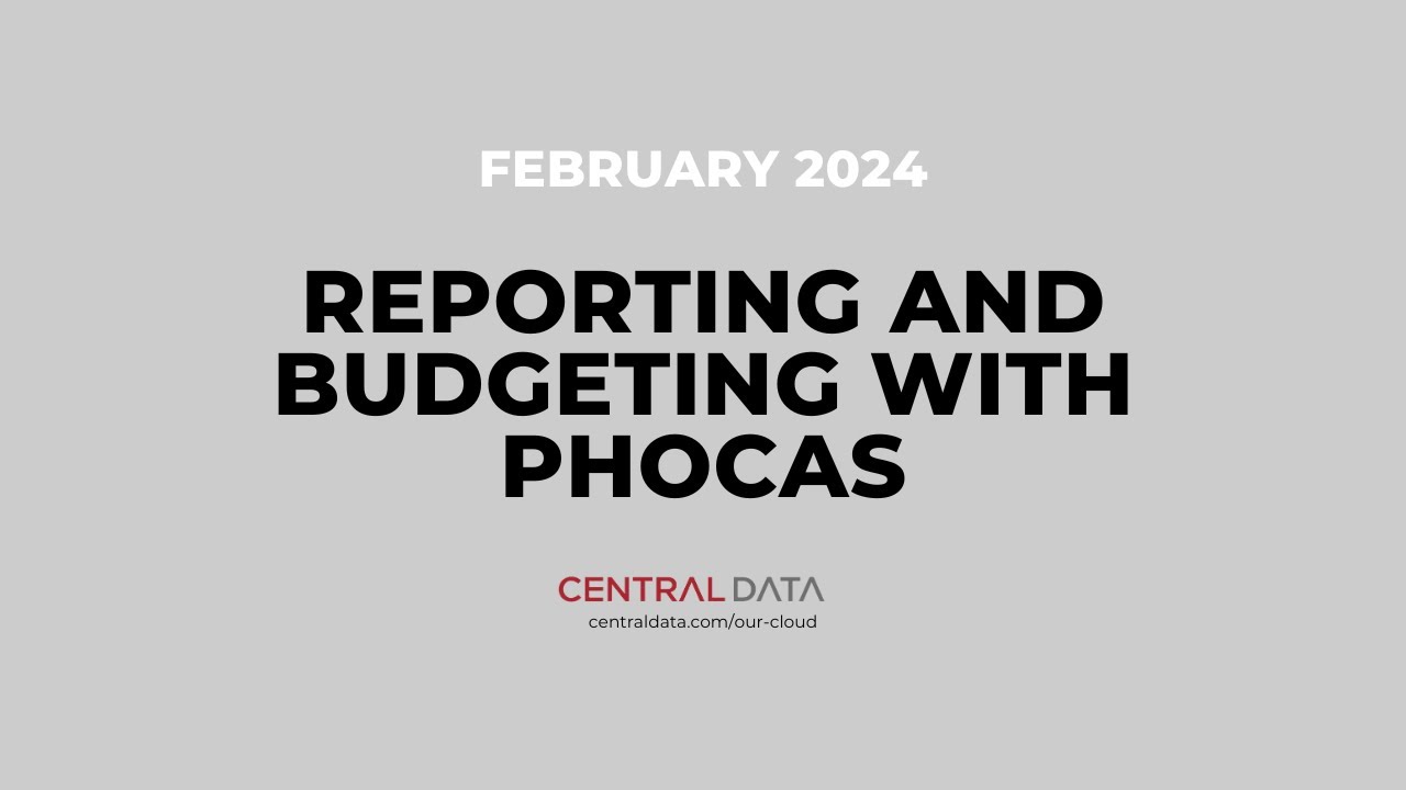 Reporting and Budgeting with Phocas
