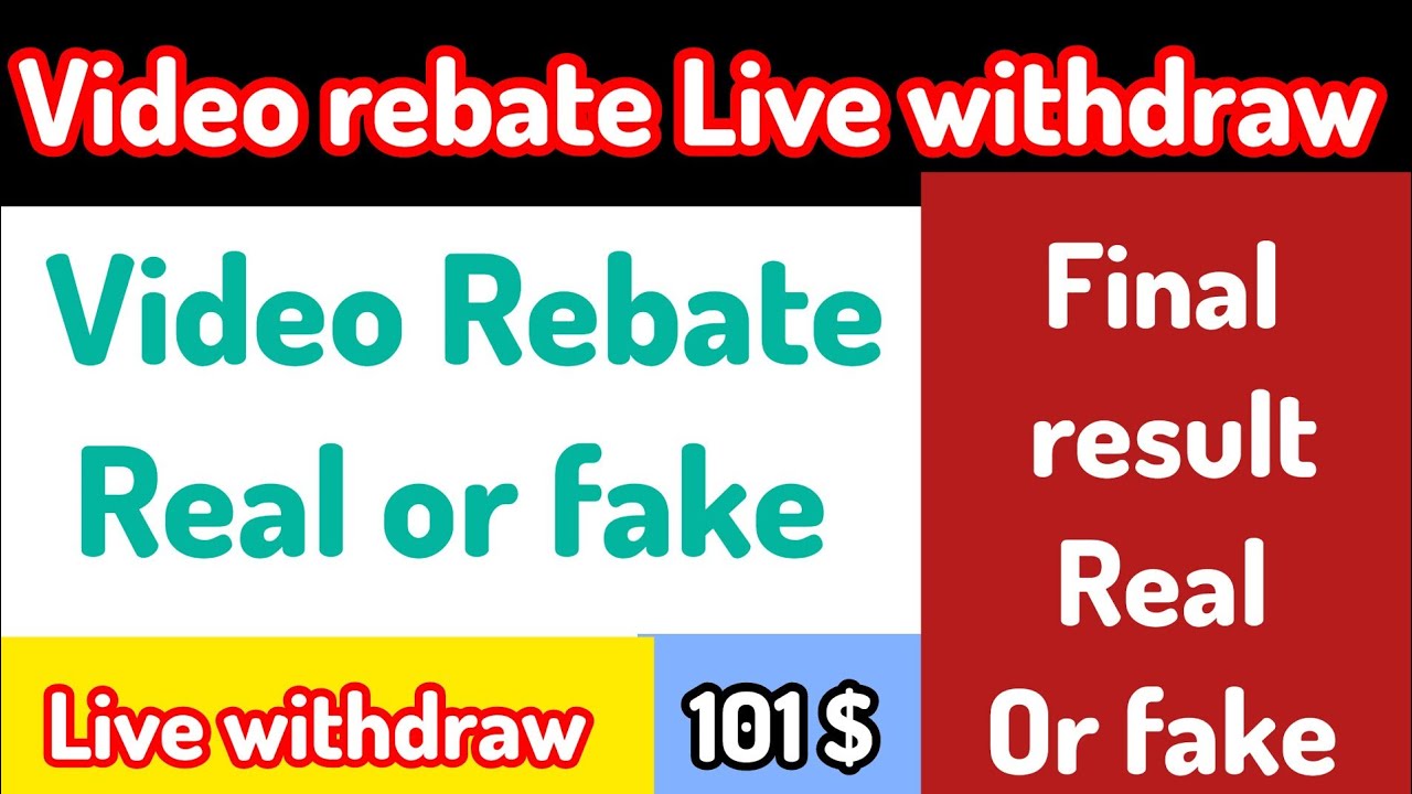 Video Rebate last part  || Withdraw Received or Not? Video Rebate Real or Fake final result