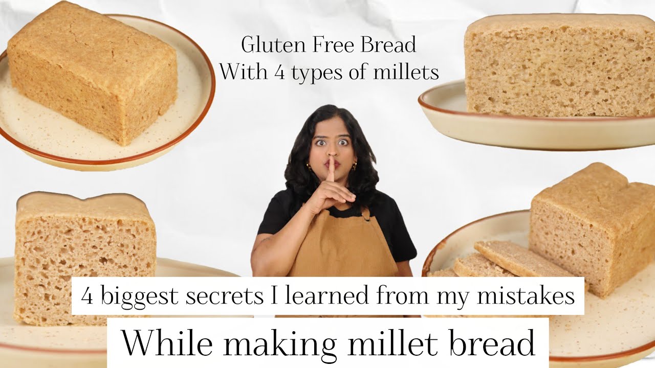 Gluten free millet bread with jowar, bajra, ragi and amaranth gluten free bread recipe millet bread 