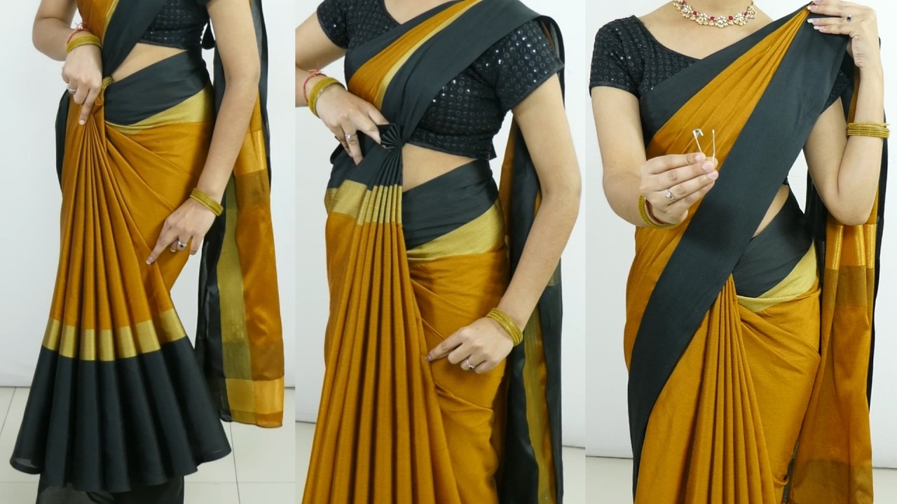 Simple Silk Saree Draping Tutorial For slim & tall Look | Easy Saree Hack With Perfect Pleats