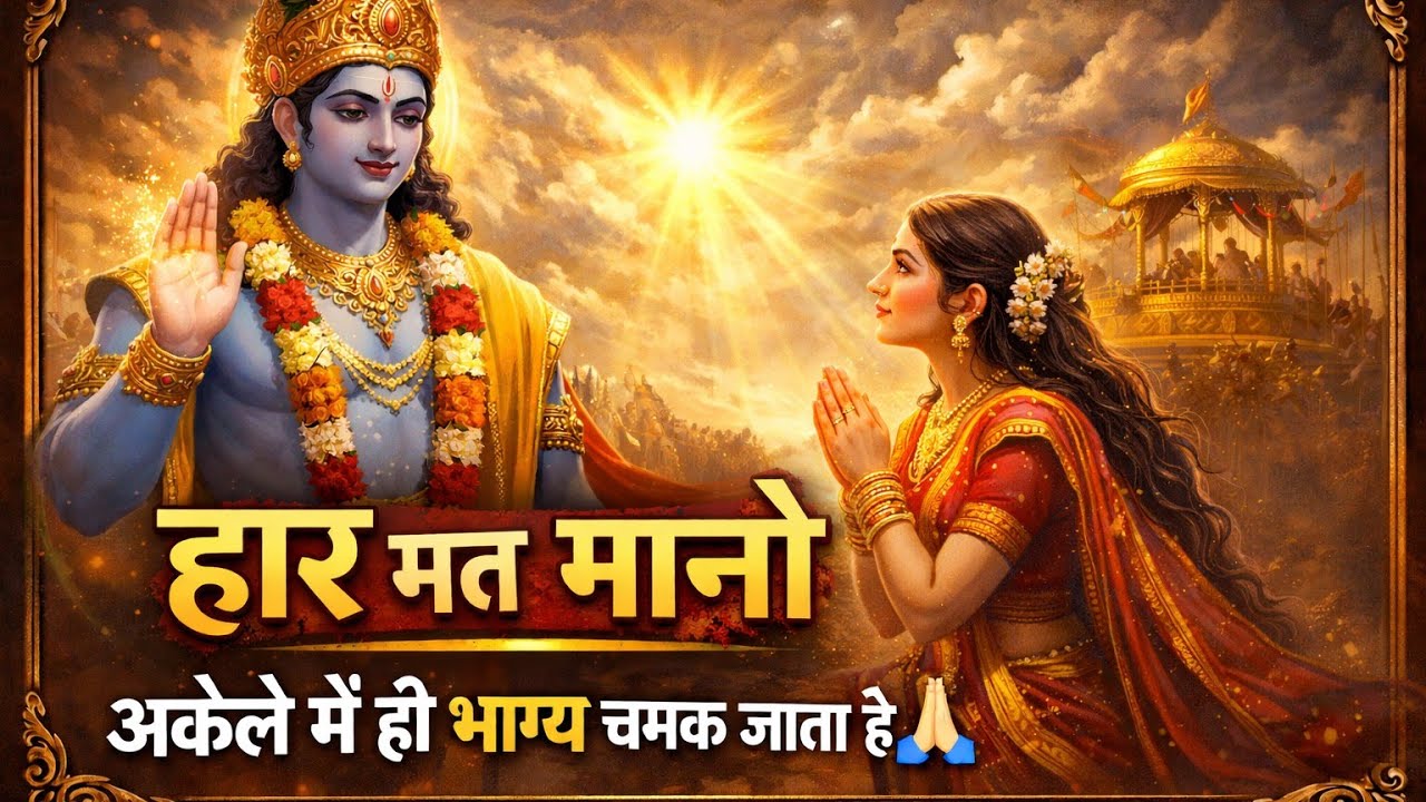 हार मत मानो अकेले में ही भाग्य चमक जाता है🙏| Krishna Geeta Saar🙏🏻🙏🏻🙏🏻🙏🏻