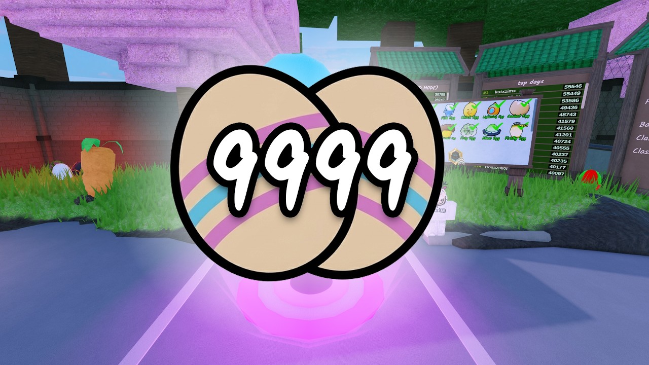 9,999 EGG SPEEDRUN! 🐇 Fastest Farm in 99 Nights (Easter Part 2)