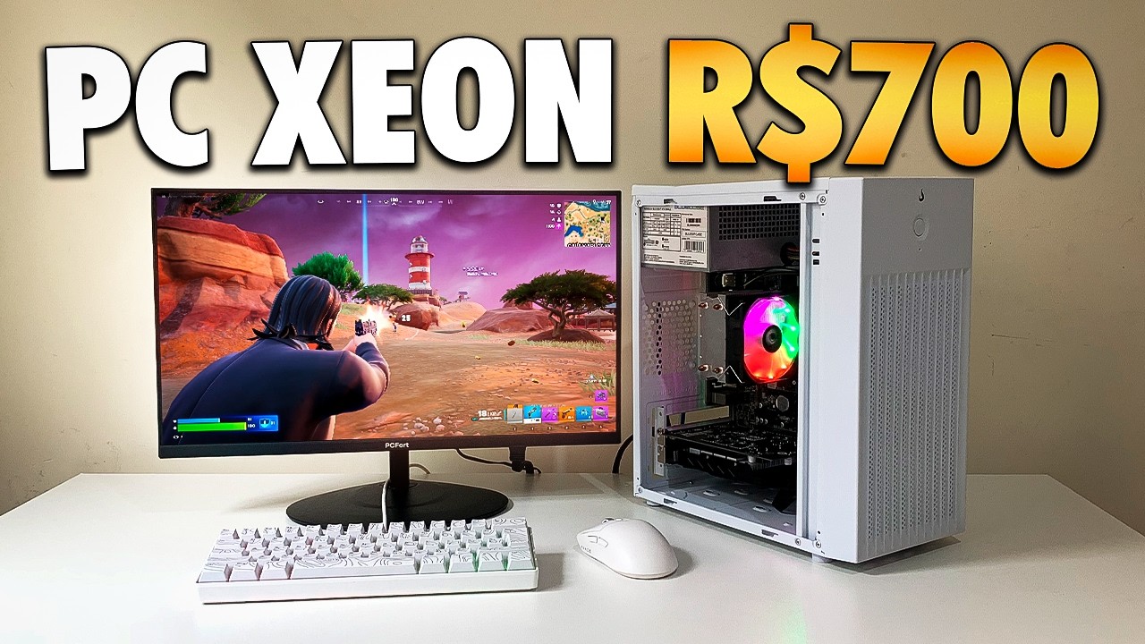 MONTANDO UM PC GAMER XEON BARATO COM R$700 QUE CONSEGUE RODAR DE TUDO | montagem + testes...