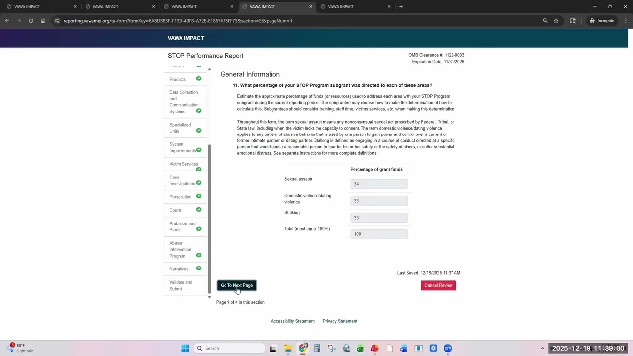 Formula Grant Program: How to Finalize a Subgrantee Report