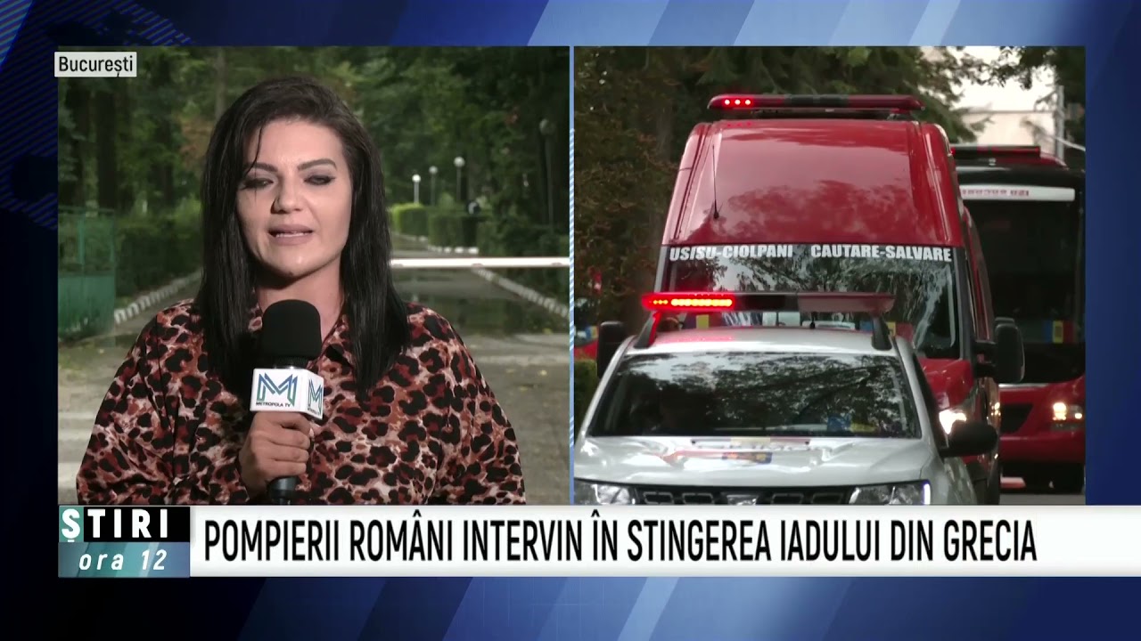 Pompierii români, în prima misiune de stingere a incendiilor din Grecia
