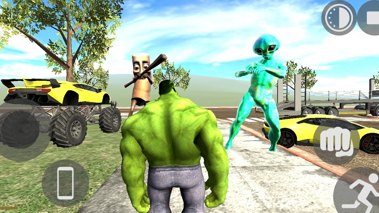 The Halk, Alien, Tung Tung Shahur and Zombies || Indian Bike Driving 3d Game ||#hulk #bikedriving 