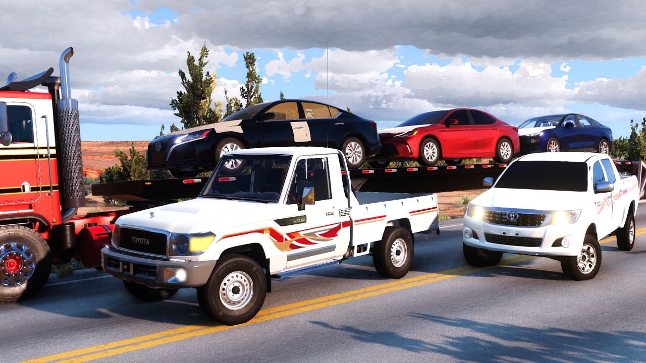 محاكي الحوادث - اكبر عملية سرقة سيارات جديدة والشرطة تقبض على الفاعلين 🔥🚨beamNG drive