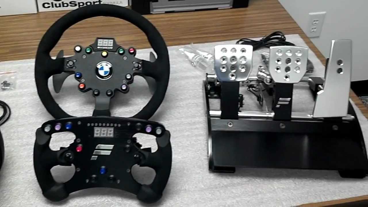 First Look: Fanatec ClubSport Wheel Base, BMW M3 GT2 Rim, Formula Rim, and V2 Pedals