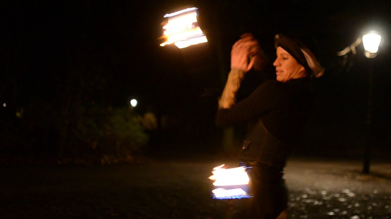 Fire Levistick/Flow Wand in Wintertime | Footage from a Christmas Fire Video Project | Berlin 2020