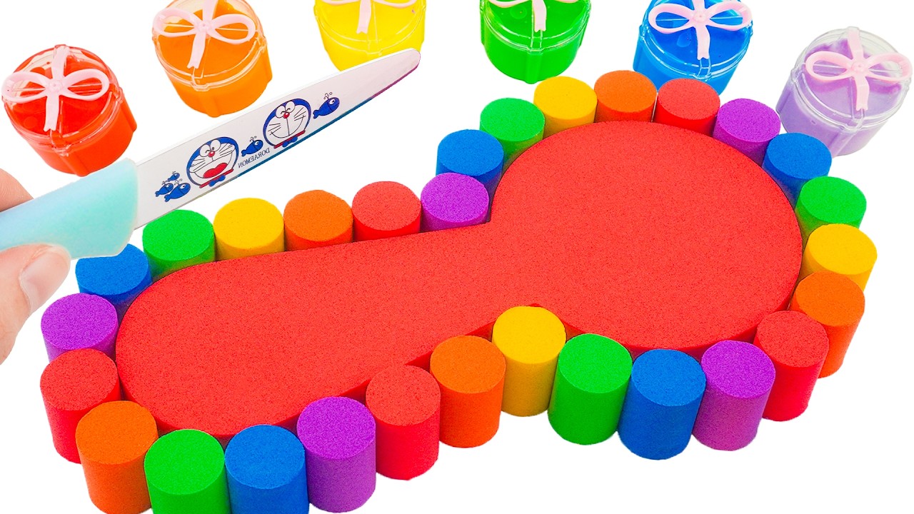 50 Minutes Satisfying | How To Make Rainbow Spoon From Kinetic Sand Cutting ASMR | YoYo Sand E