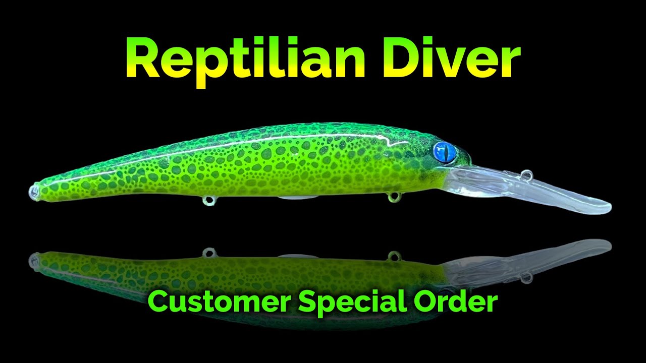 Reptilian Deep Diver - Lure Painting for a Customer's Order - Pattern #1