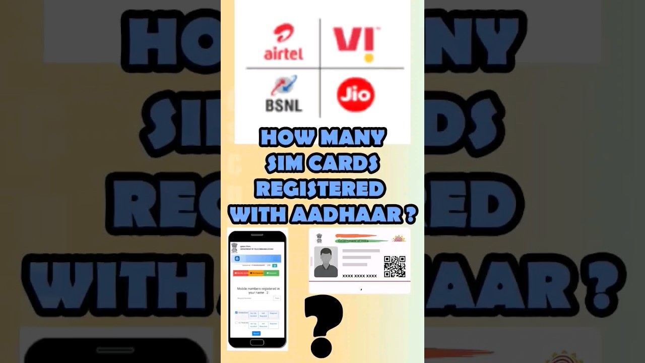 How to Check Sim Cards linked with your Aadhaar How Many Sim cards on your name