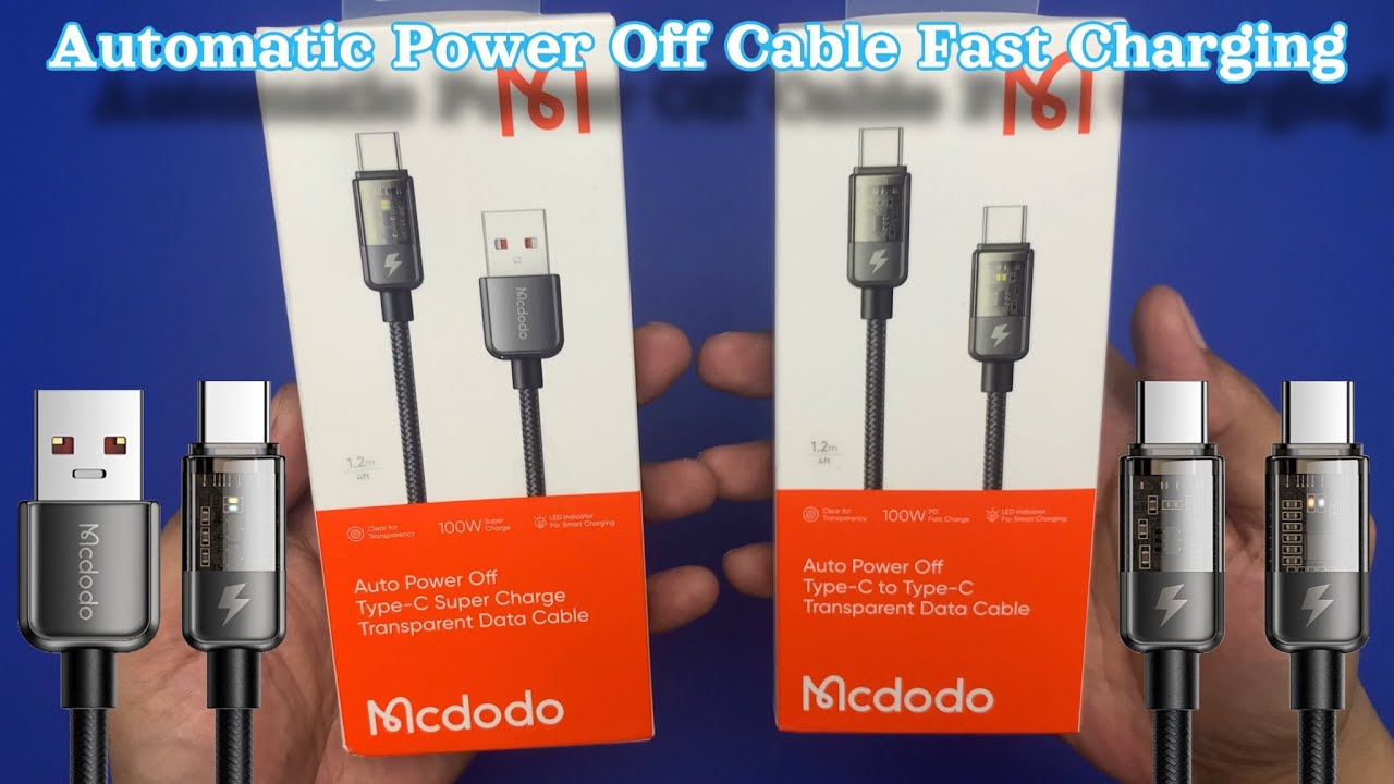 MCDODO 🔥 Kabel Data USB Type C & Type C To Type C 🔥 FAST Charging AUTO Off Disconnect 🔥 Unboxing