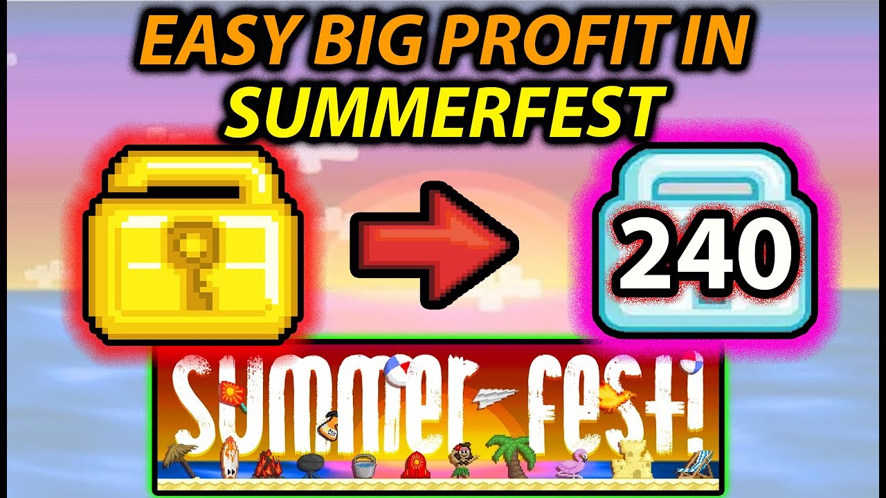 EASY HUGE PROFIT IN SUMMERFEST 2021 !! HOW TO PROFIT IN SUMMER FESTIVAL 2021 | Growtopia