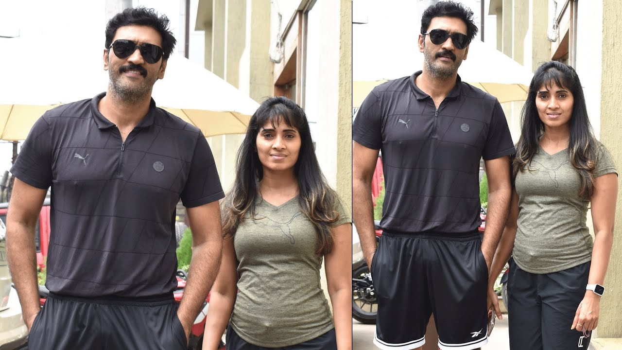 Actor Ajay and His Wife Spotted At GYM Session In Hyderabad | Tollywood Villain | Lavanya Tripathi