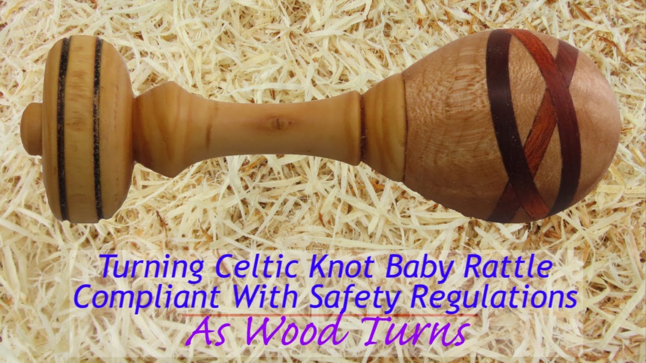 Turning Celtic Knot Baby Rattle Compliant With Safety Regulations