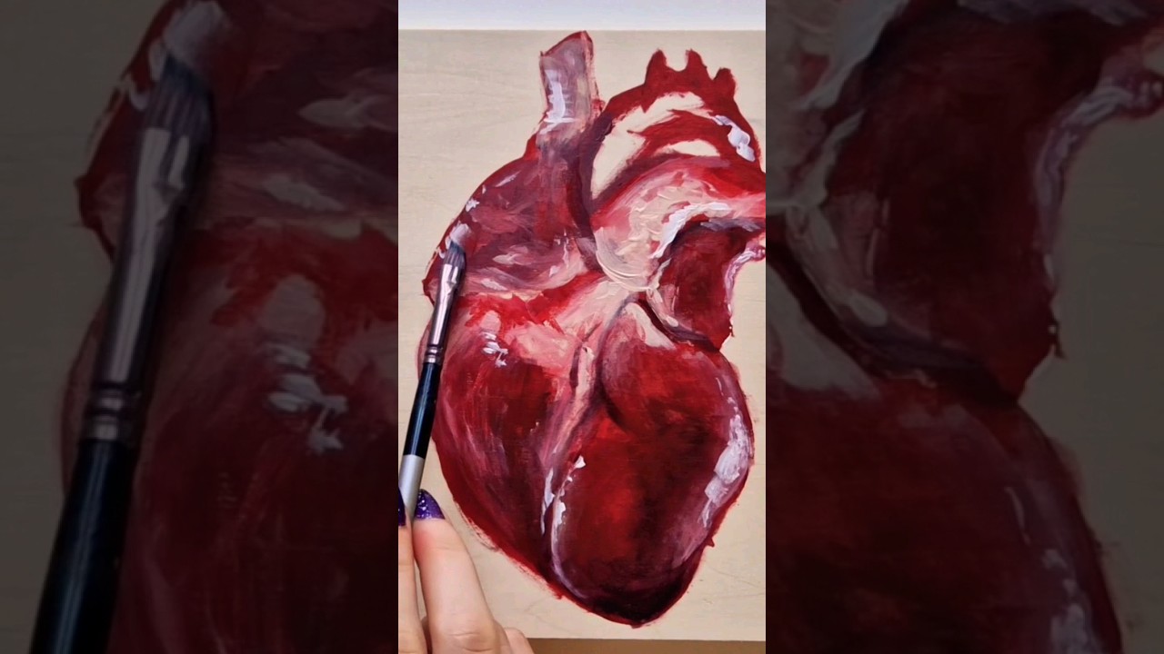 Human heart painting ❤ #art #shorts