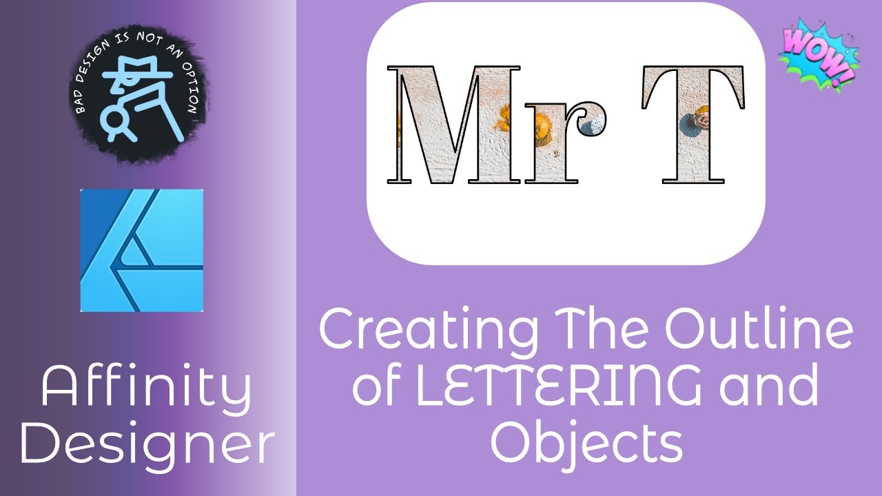 Creating The Outline of Lettering and Objects in Affinity Designer on the iPad