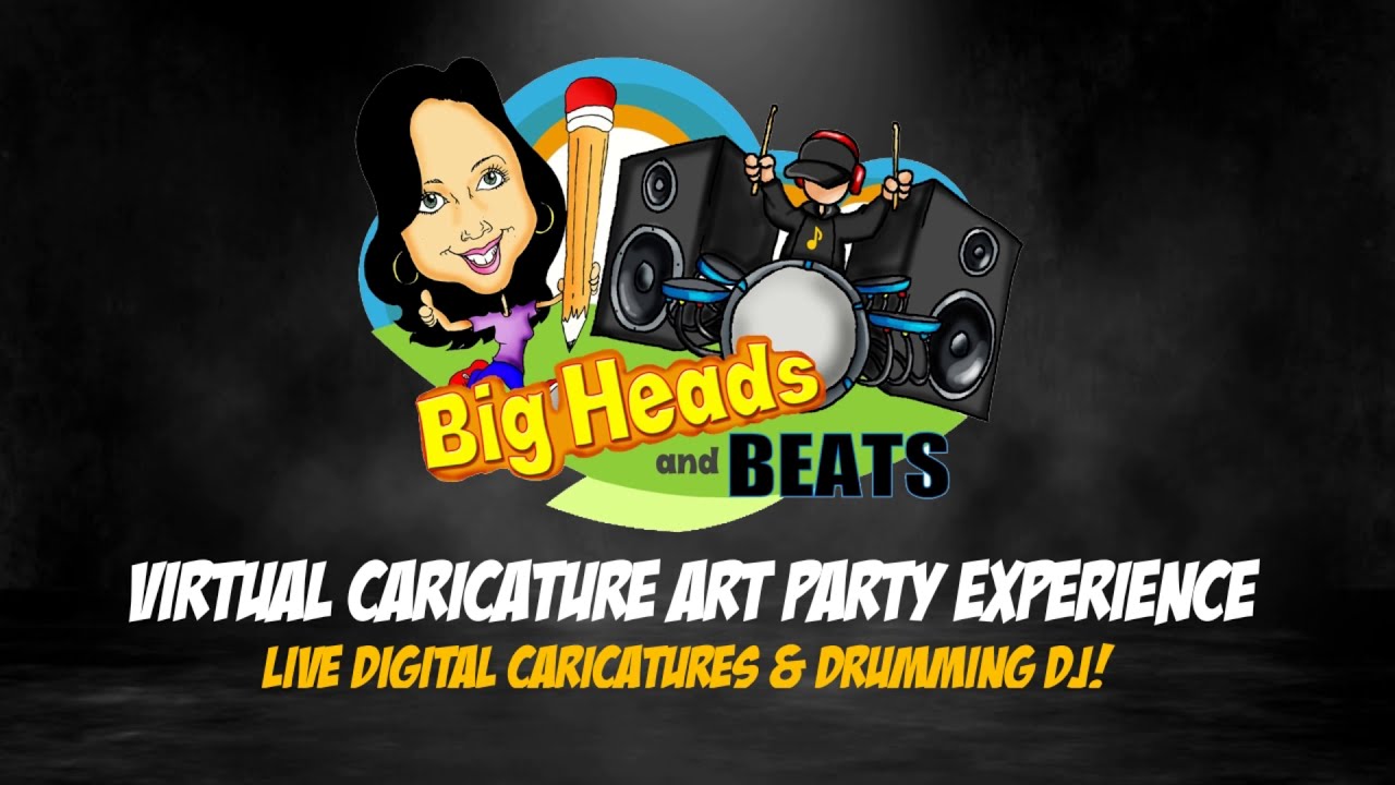 Virtual Caricature Artist & Drumming DJ- Virtual Entertainment- Virtual Party Experiences