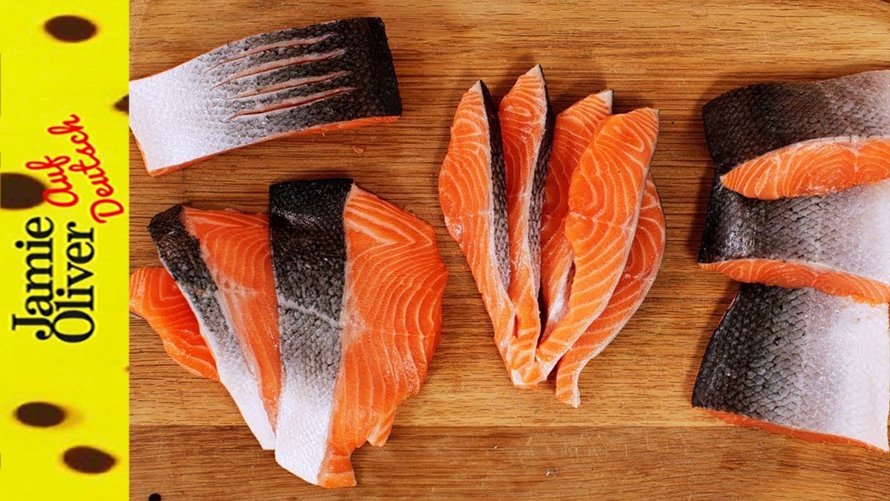 Wie man einen Lachs oder eine Forelle filetiert | Jamie Oliver auf Deutsch