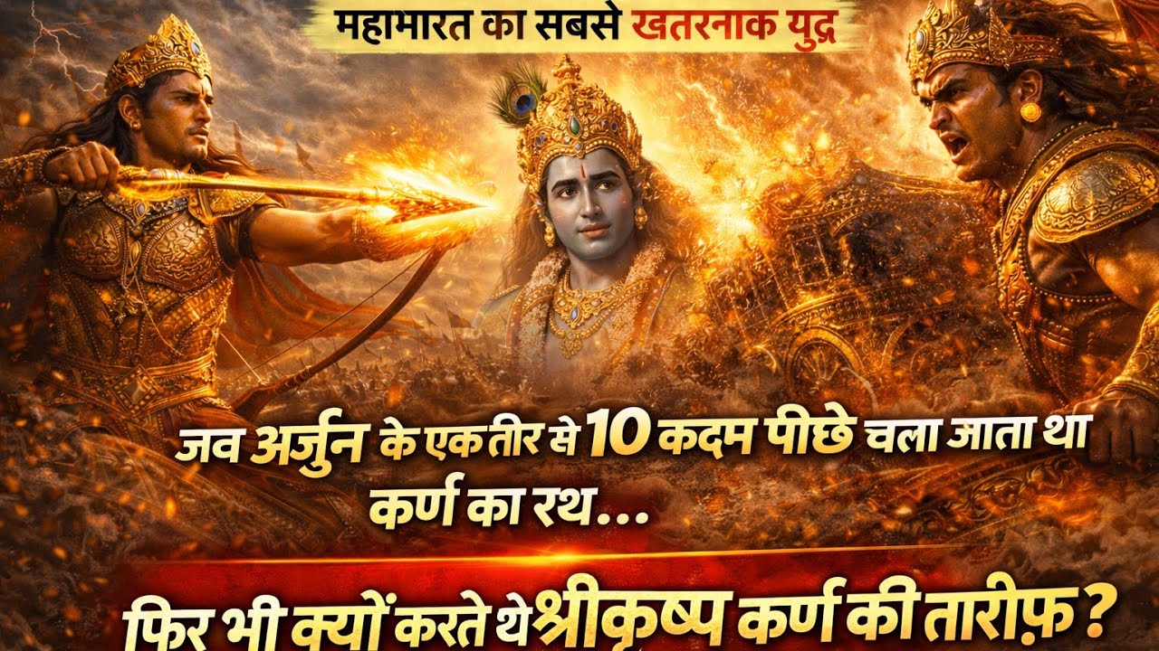 अर्जुन के एक तीर से 10 कदम पीछे चला जाता था कर्ण का रथ… फिर भी क्यों करते थे कृष्ण कर्ण की तारीफ़?”