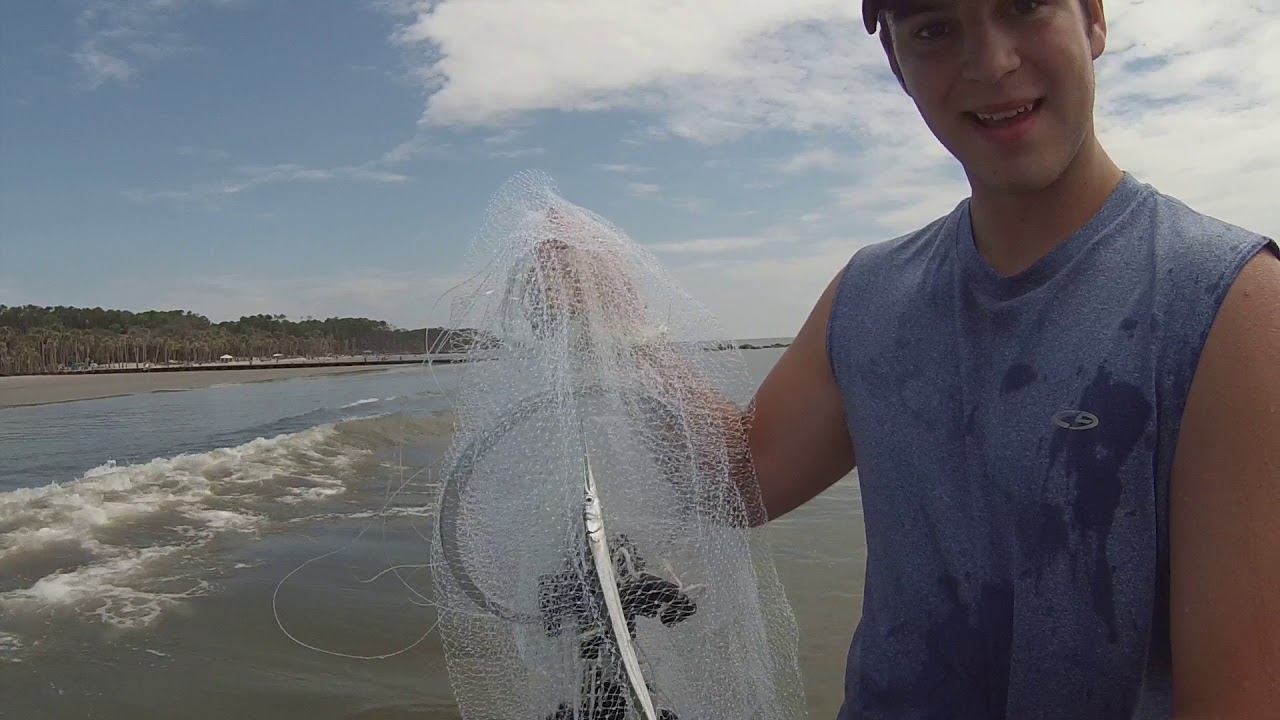 Fishing at Hunting Island in August