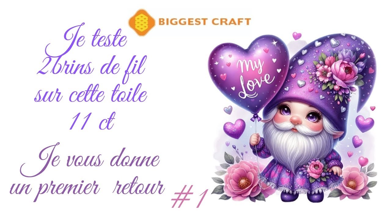 Je teste du 11CT en 2 brins #biggestcraft #pointdecroix #crossstitch #stampedcrossstitch