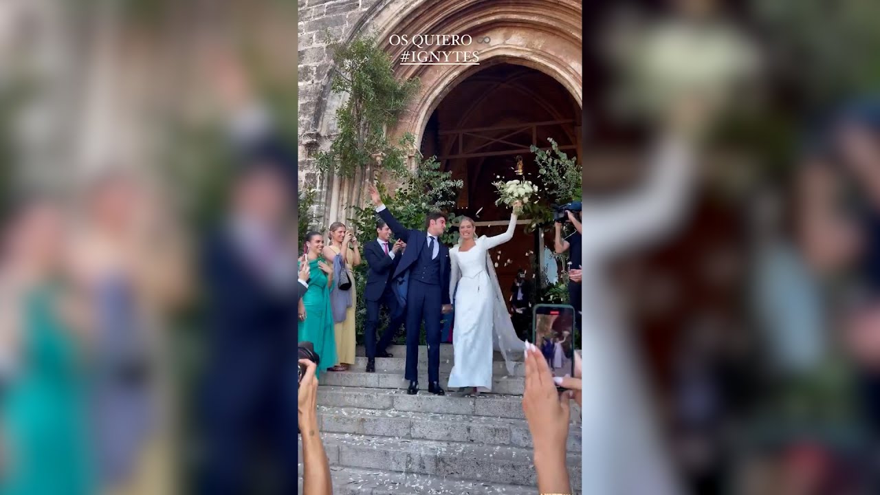 As&iacute; fue la boda de Teresa Andr&eacute;s e Ignacio Ayll&oacute;n: Tres vestidos y nervios a flor de piel
