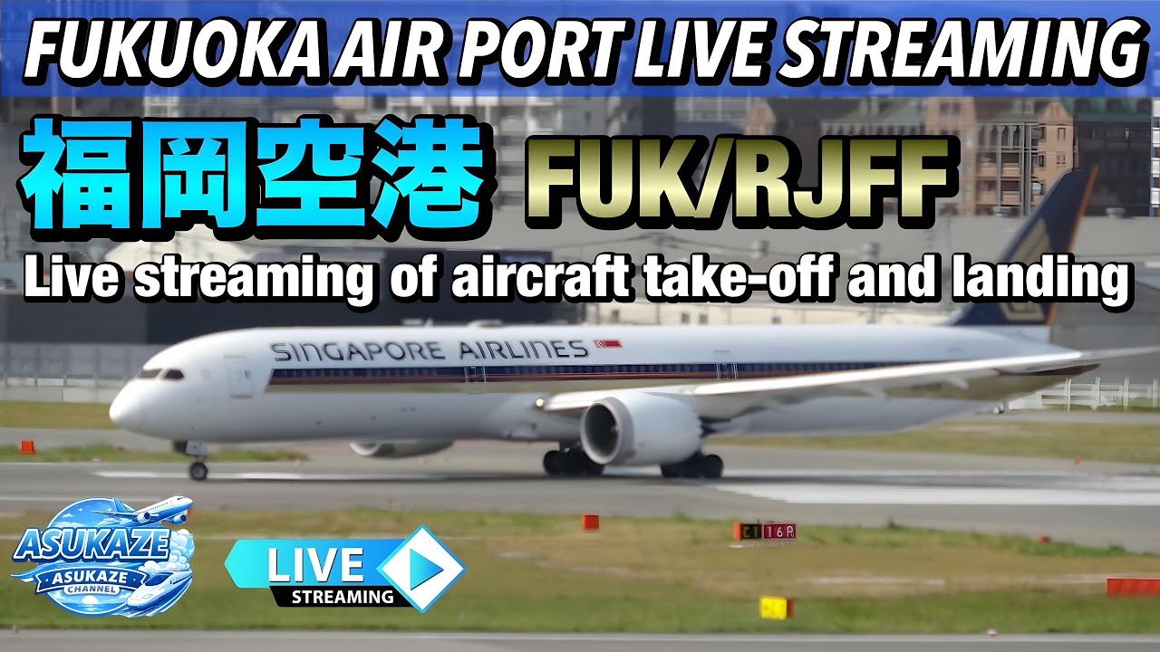 FUKUOKA AIR PORT AIRPLANE VIEW LIVE   福岡空港（FUK/RJFF）  2026.01.12