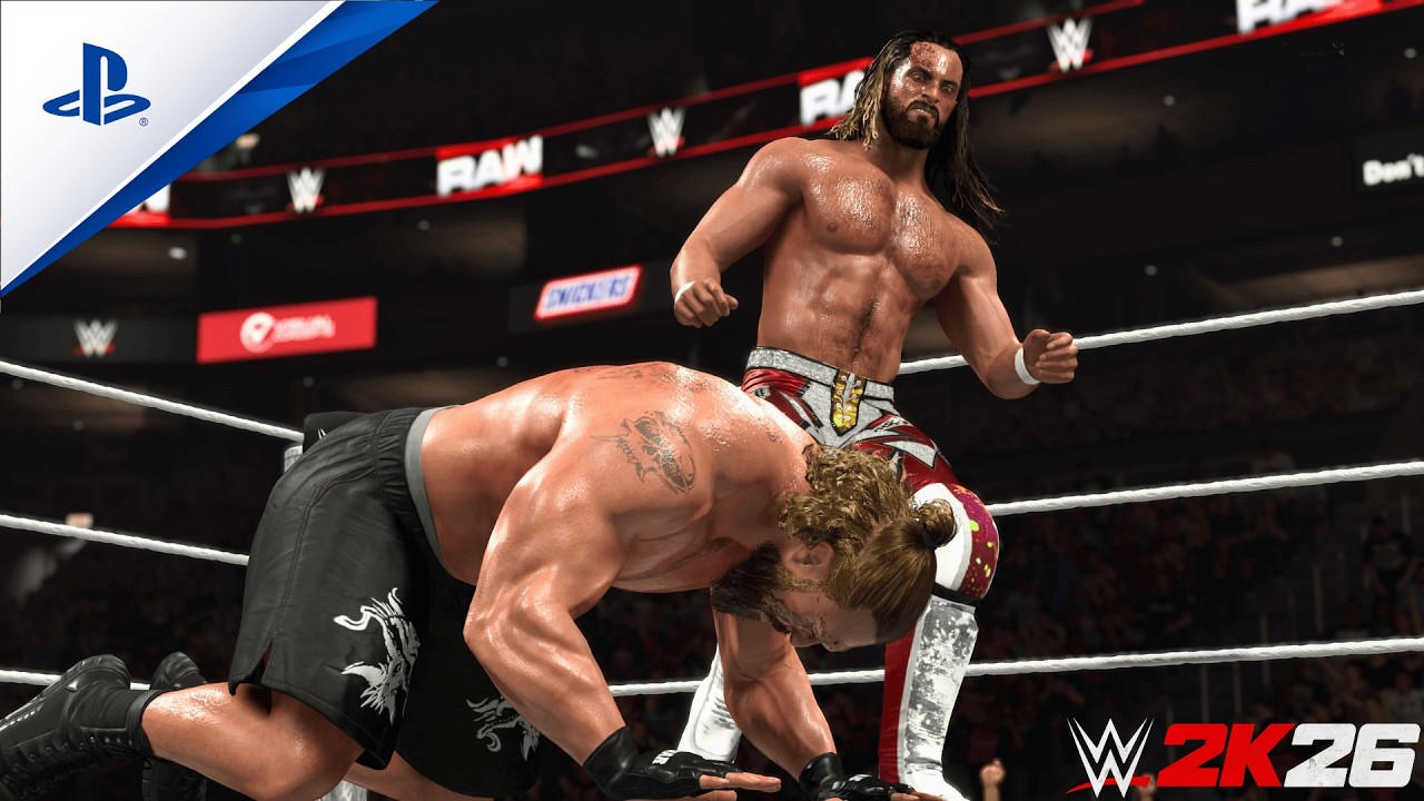 WWE 2K26 - Брок Леснар против Сета Роллинза | Netflix Raw