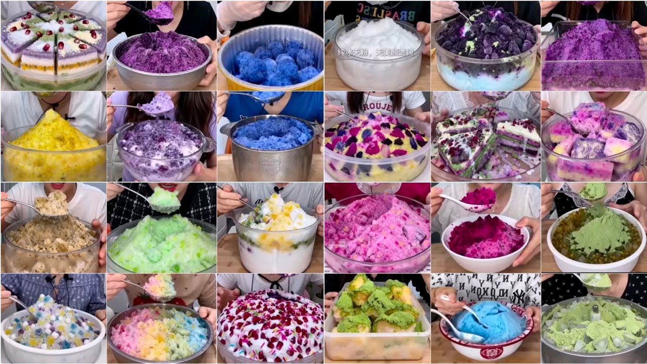 ||AI VIDEOS OF YY AND QIAN'S ICE EATING ONLY BITES|SATISFYING|RELAXING|REFRESHING|ASMR ICE EATING||