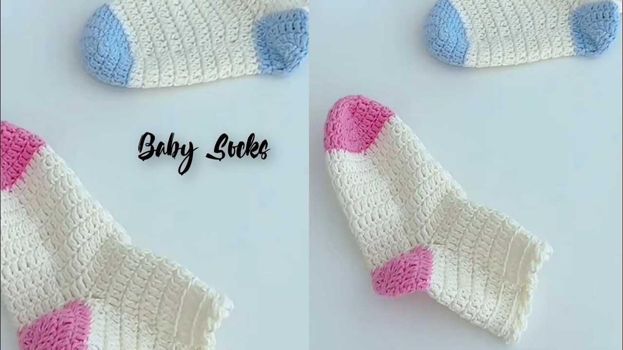 Easy Crochet baby socks/crochet socks 🧦#knitting 