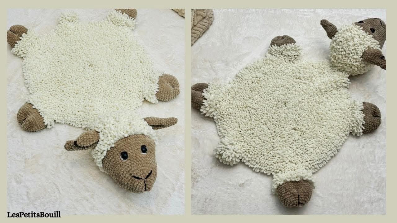 Comment faire un TAPIS MOUTON  au CROCHET #loupassion #amigurumi #crochetdebutant #diy