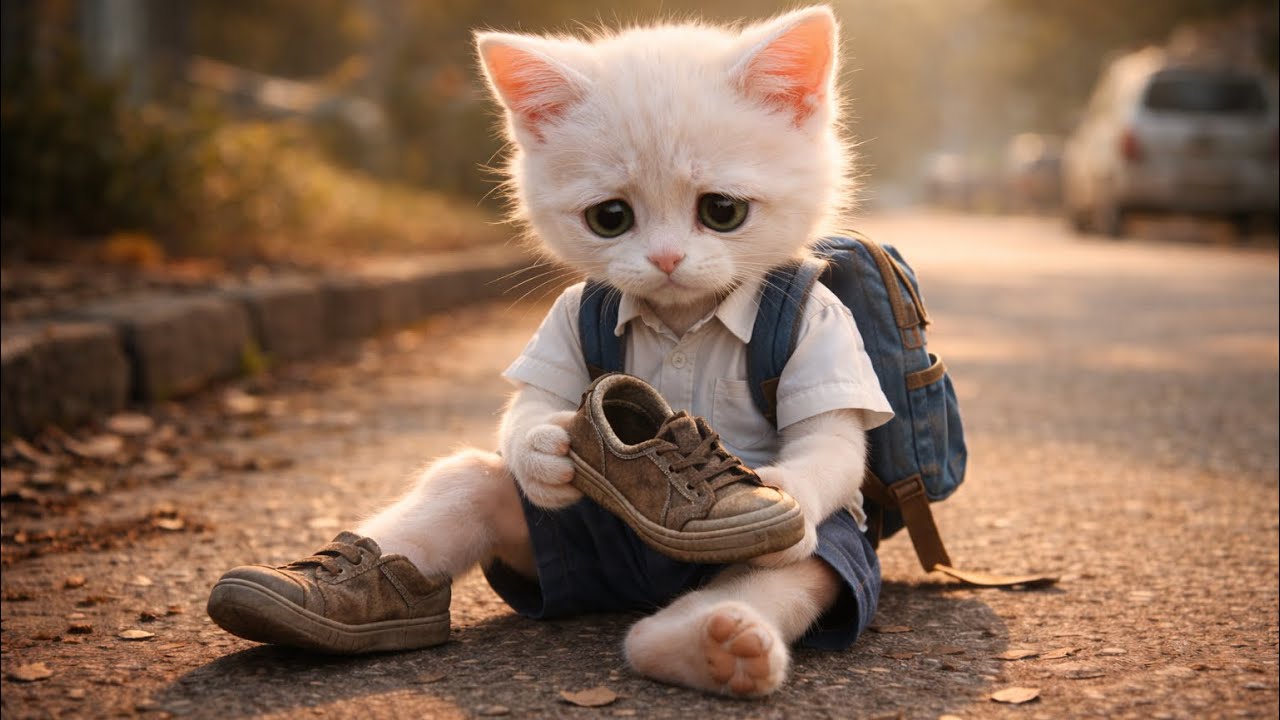Poor Cat Baby’s Broken Shoes to New Shoes 😭➡️😊 | Emotional Cat Story | Cat Short Film