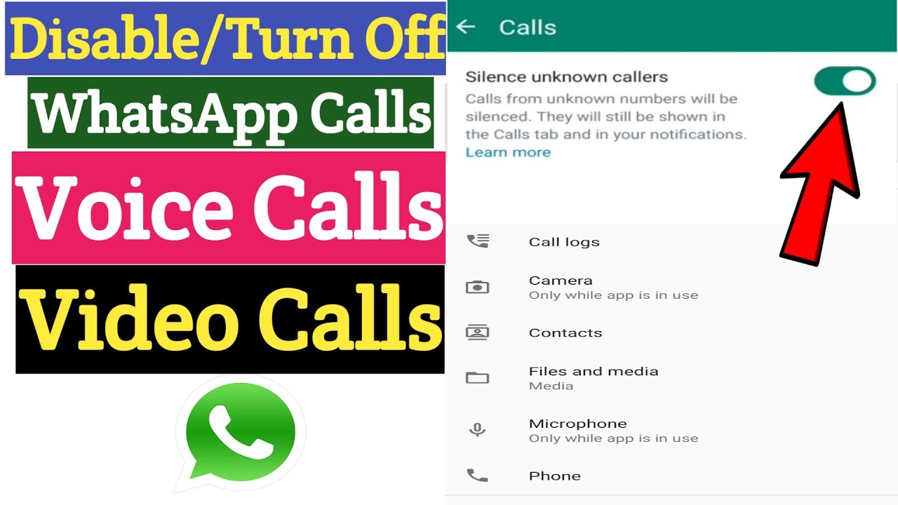 Как отключить звонки WhatsApp | Отключение звонков WhatsApp