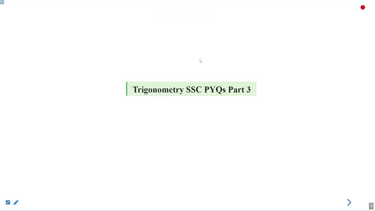 Trigonometry Exercise Part 3 #swayamprabha