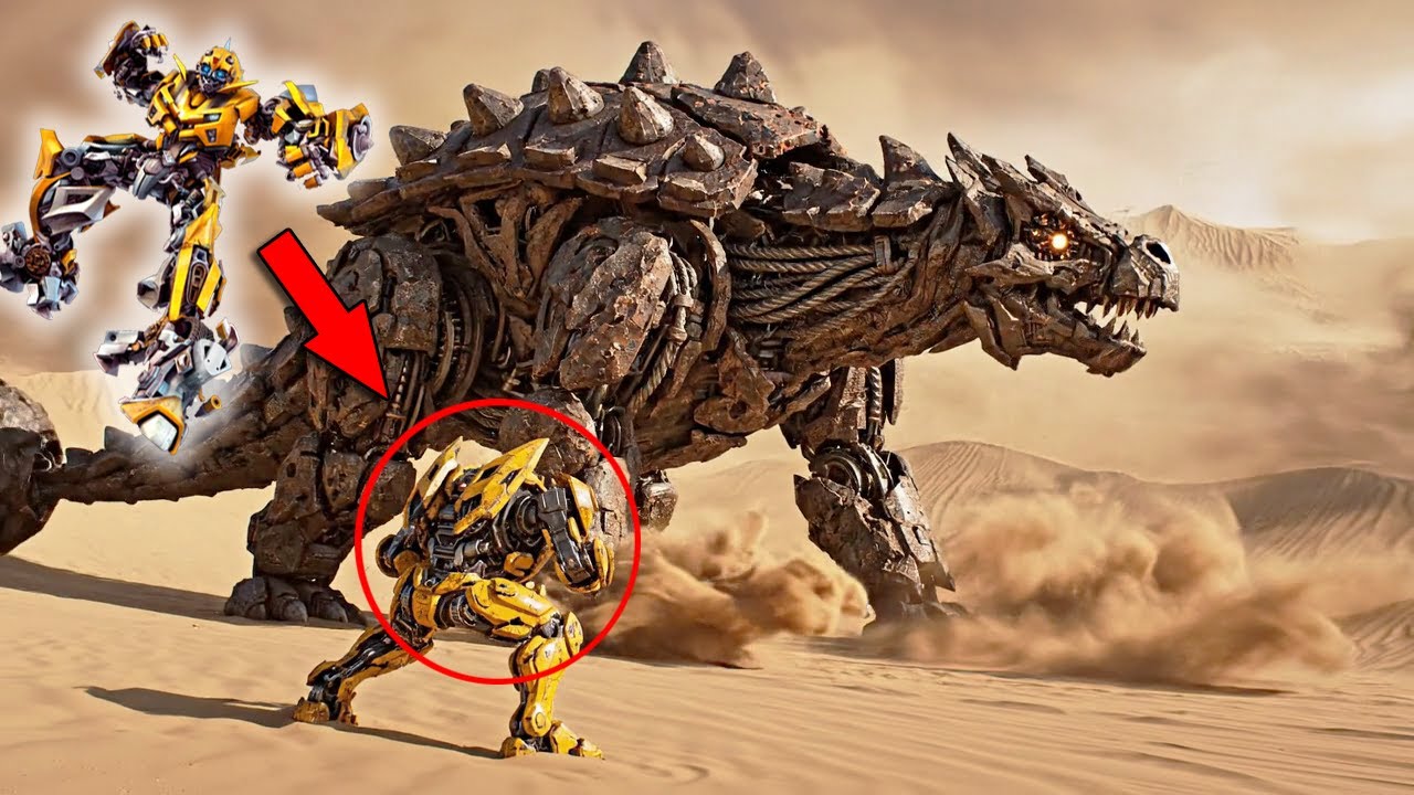 Optimus Prime & Bumblebee Rescue a GIANT Dino Bot TITAN, Leading to an EPIC Battle!