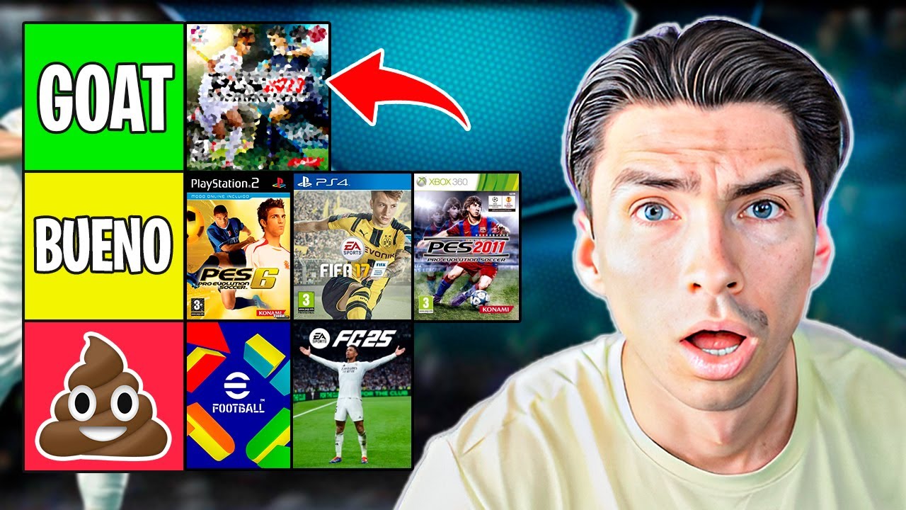 ¿Cúal es el MEJOR JUEGO DE FÚTBOL de la HISTORIA? - Tier List PES y FIFA