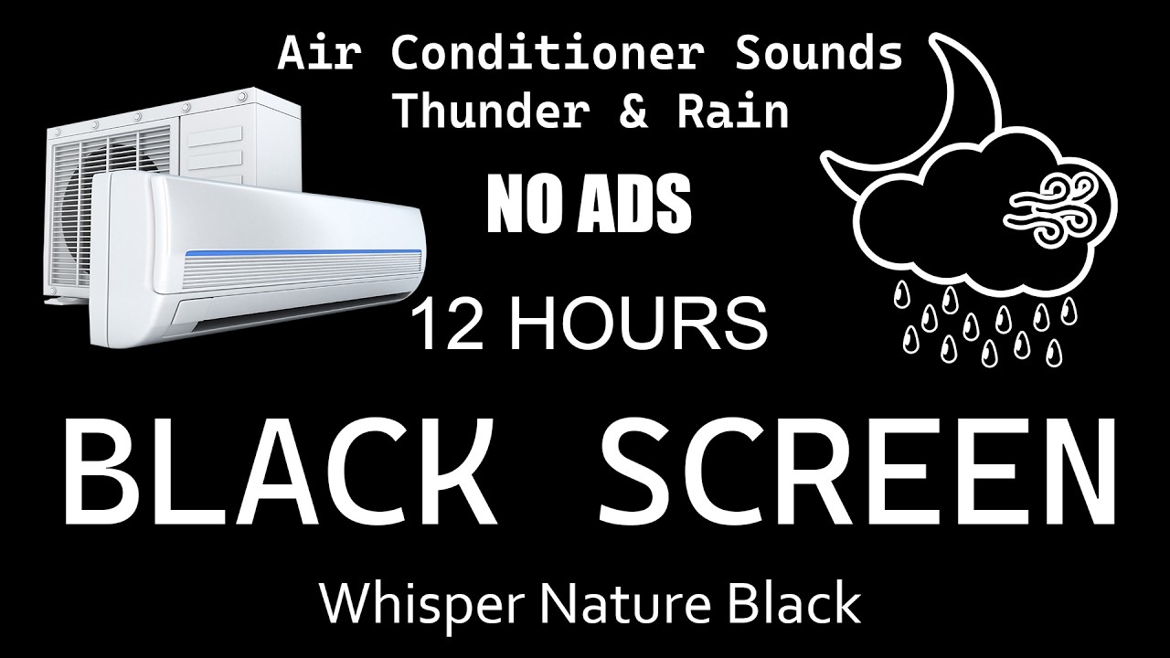 [NO ADS] Fall Into Sleep Instantly with Hotel Air Conditioner Noise Heavy Rainfall Tonight