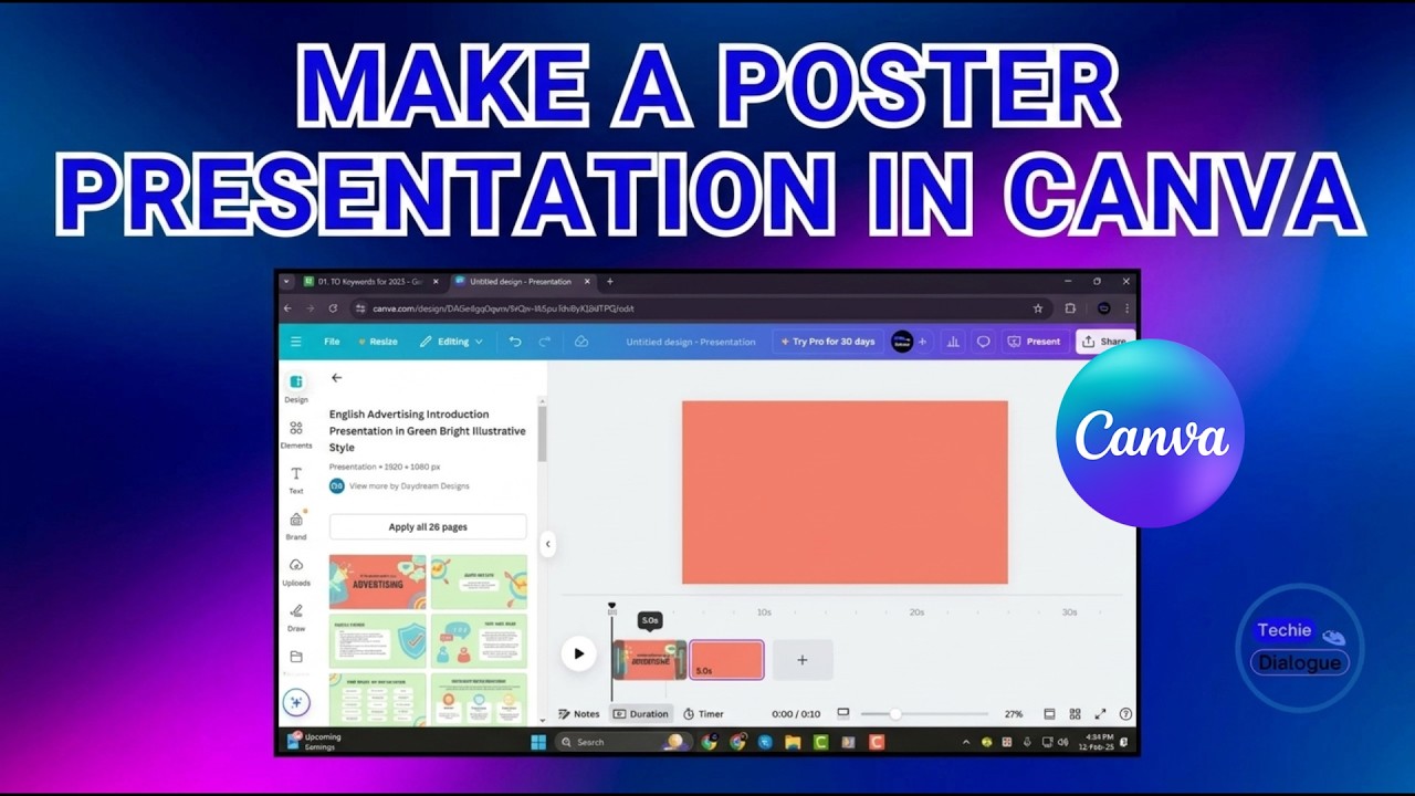 How to Make a Poster Presentation in Canva - Step-by-Step Guide [2025]