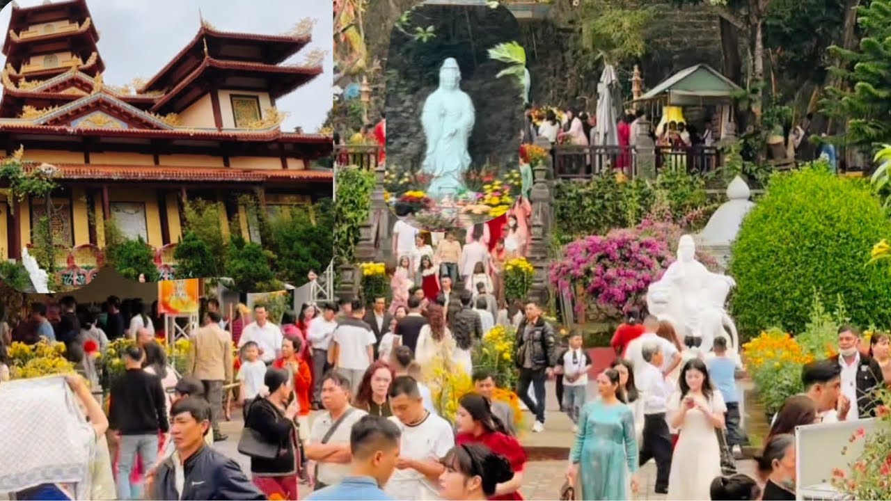 Đầu Năm Đi Lễ Chùa Người Và Xe Nối Đuôi Nhau Từng Đoàn Đông Nghịt Ở Chùa Quán Thế Âm Đà Nẵng 