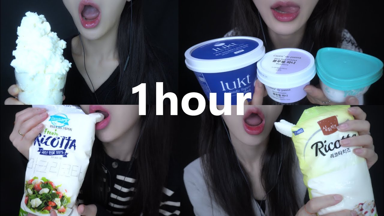 ASMR 2023연말결산 하얀 음식 모음집 1시간 A collection of white food to celebrate the end of the year (1hour)