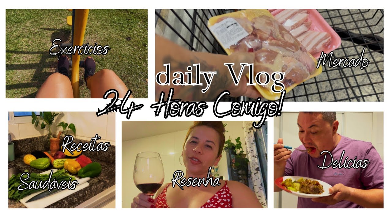VLOG Um Dia INTEIRO Comigo... Fiz EXERCÍCIOS, MERCADO, RECEITAS SAUDÁVEIS Deliciosas... VIDA REAL!