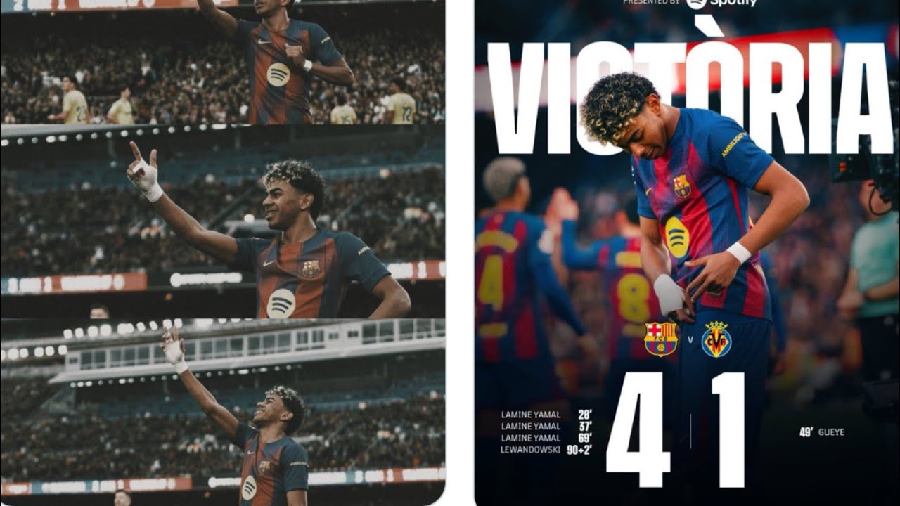 TRIPLÉ MON FRÈRE...FC BARCELONE 4-1 VILLARREAL 