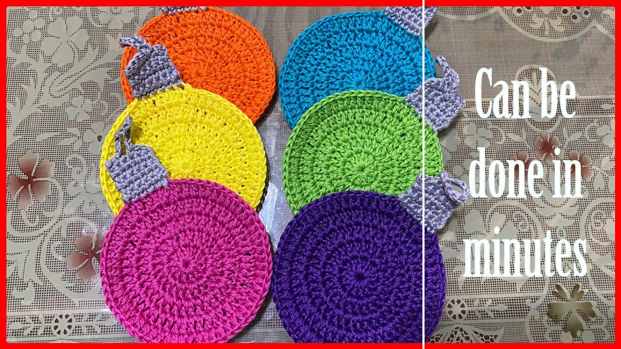 How to Crochet Christmas coaster